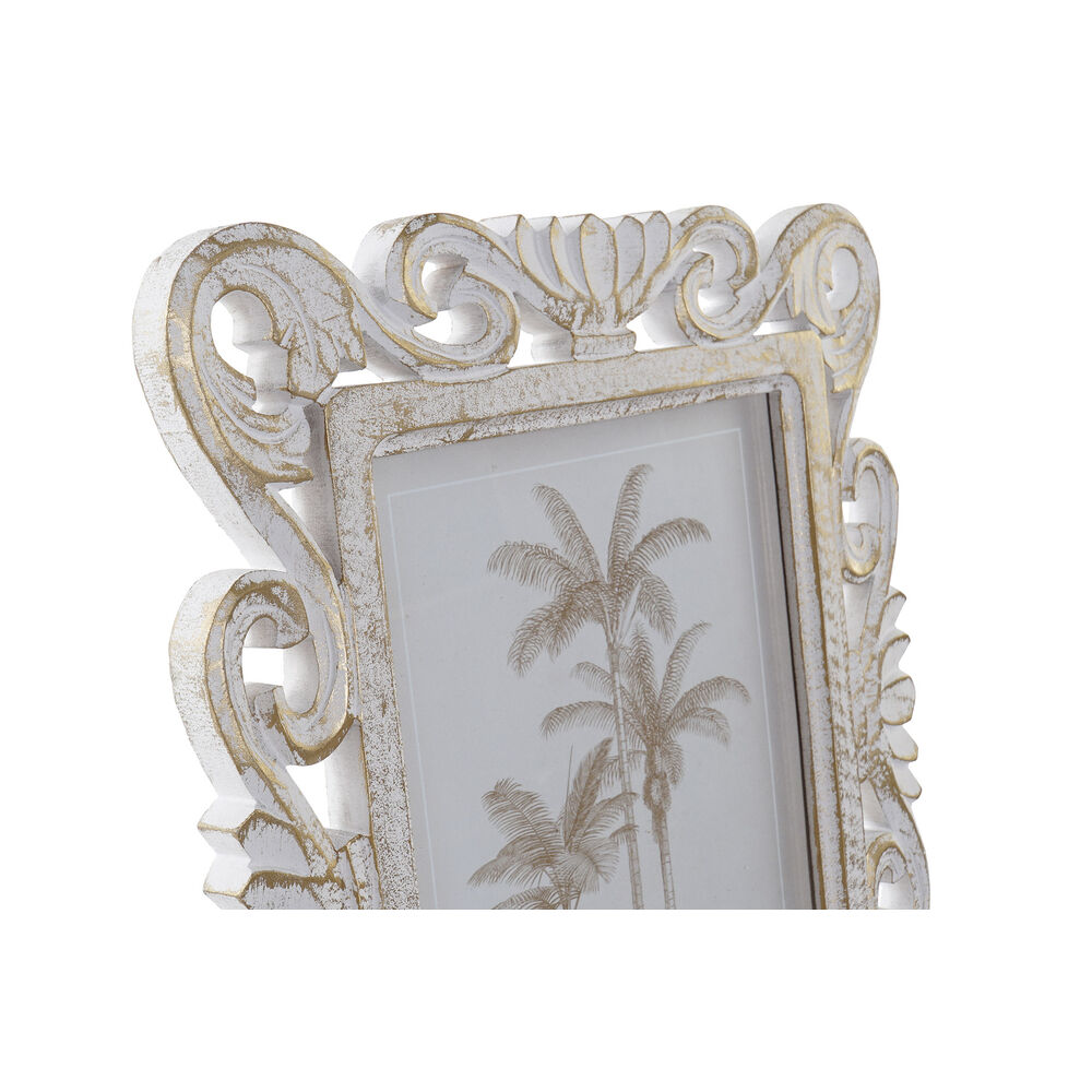 Fotoram DKD Home Decor Vit Trä Glas Trä MDF 32 x 1,5 x 37 cm - 3