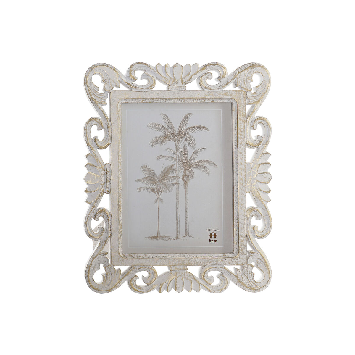 Fotoram DKD Home Decor Vit Trä Glas Trä MDF 32 x 1,5 x 37 cm - 4