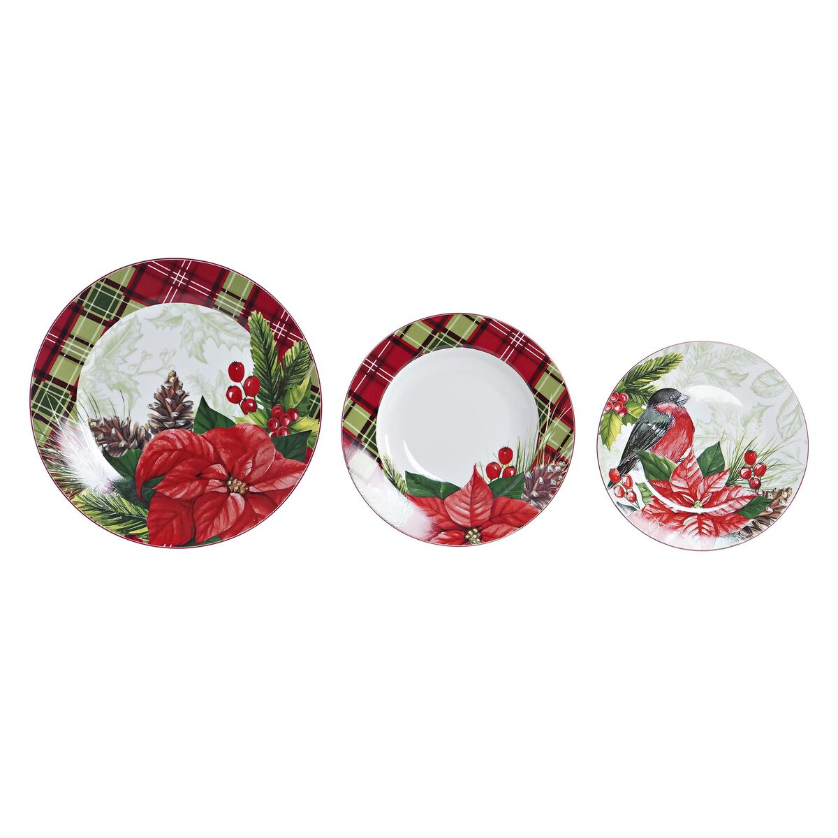 Tallriksset DKD Home Decor 18 Delar Porslin 27 x 27 x 3 cm - 4