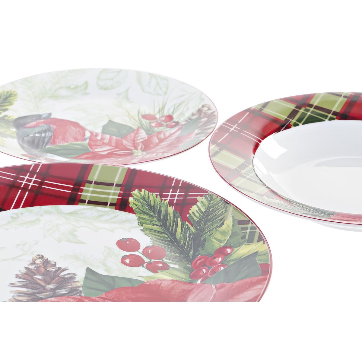 Tallriksset DKD Home Decor 18 Delar Porslin 27 x 27 x 3 cm - 3