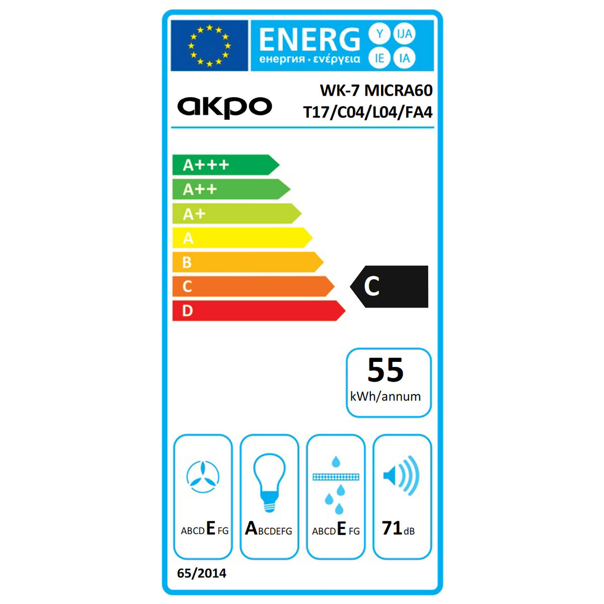 Konventionell fläkt Akpo WK-7 MICRA Vit - 2