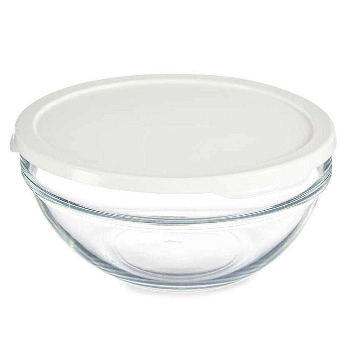 Rund matlåda med lock Chefs Vit 1,7 L 21 x 9 x 21 cm (4 antal) - 2