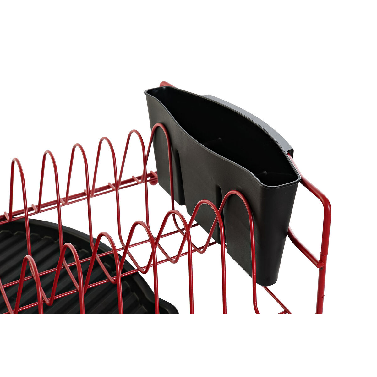 Diskställ DKD Home Decor Svart Röd Metall polypropen 47,5 x 26,5 x 11 cm - 7