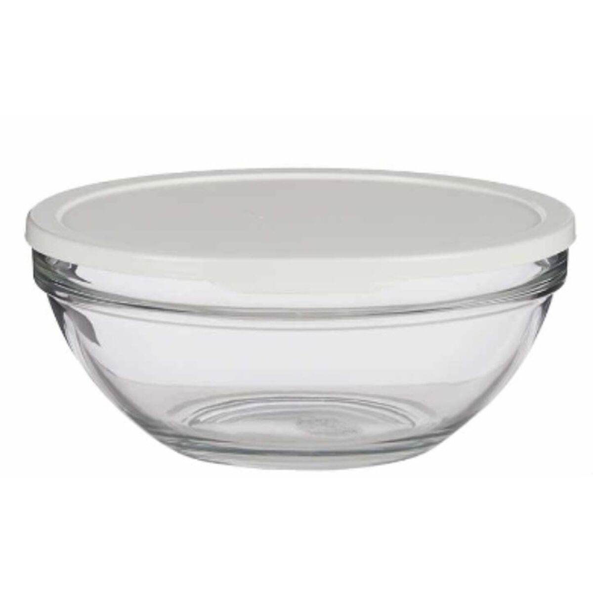 Rund matlåda med lock Chefs Vit 2,5 L 23,7 x 10,1 x 23,7 cm (4 antal) - 2