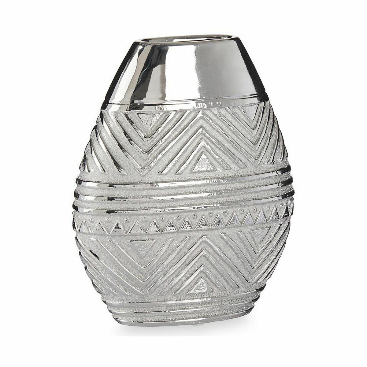 Vas bredd Silvrig Keramik 9,8 x 26,5 x 22 cm (6 antal) - 2