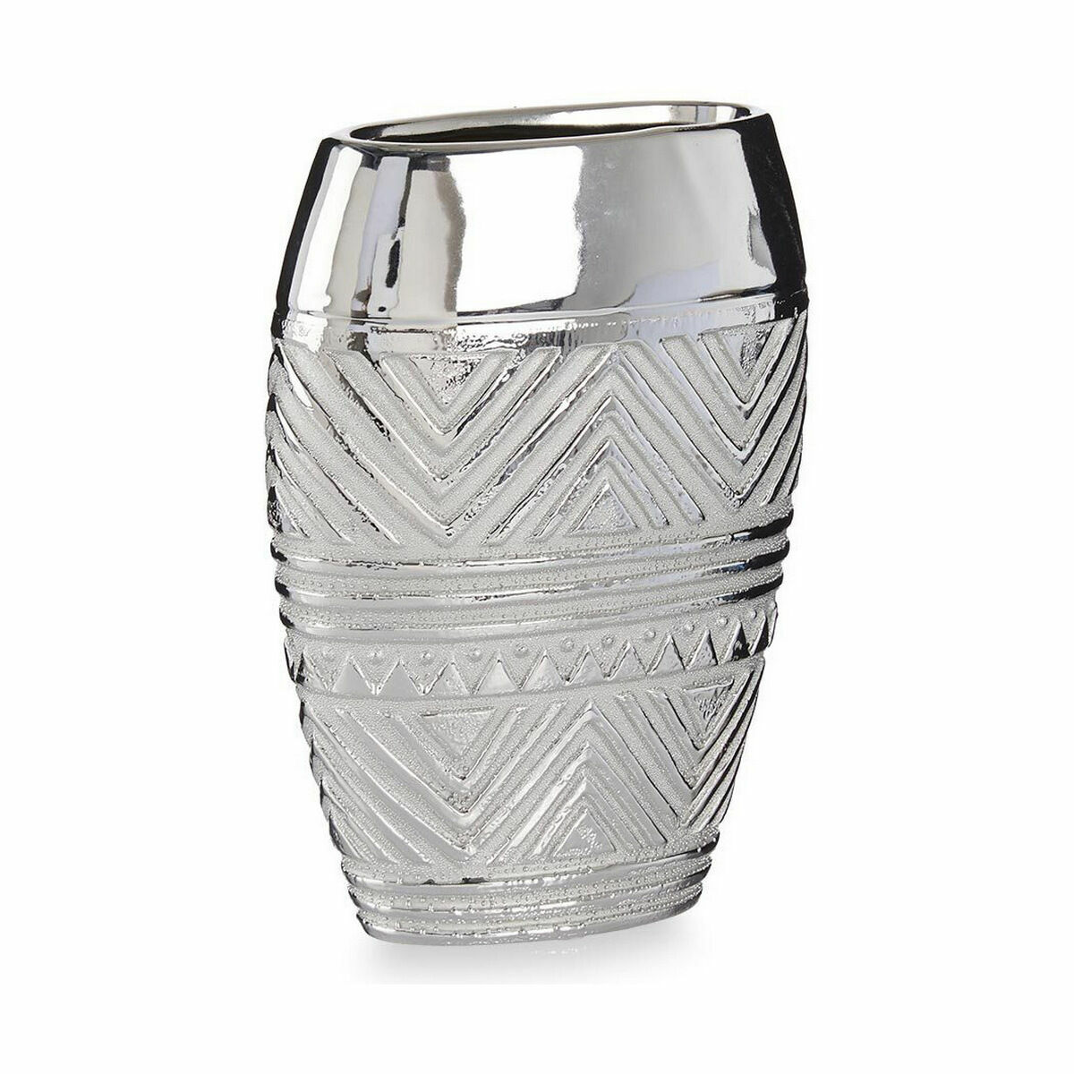 Vas bredd Silvrig Keramik 9,5 x 26,5 x 19,5 cm (6 antal) - 2