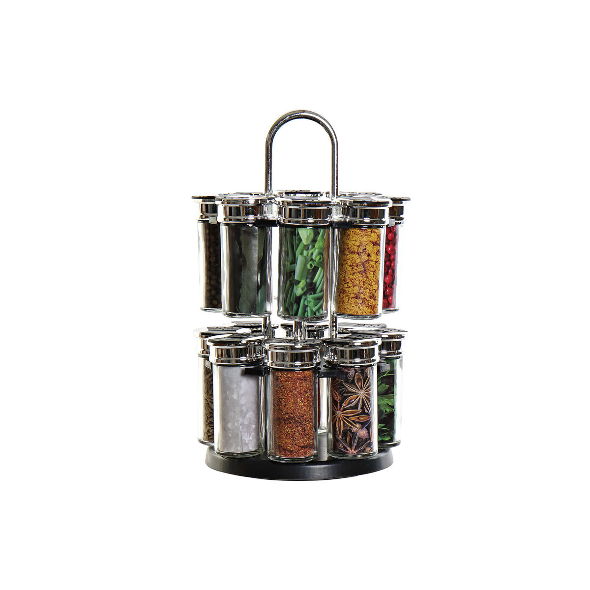 Kryddhylla DKD Home Decor Glas 19 x 19 x 31 cm