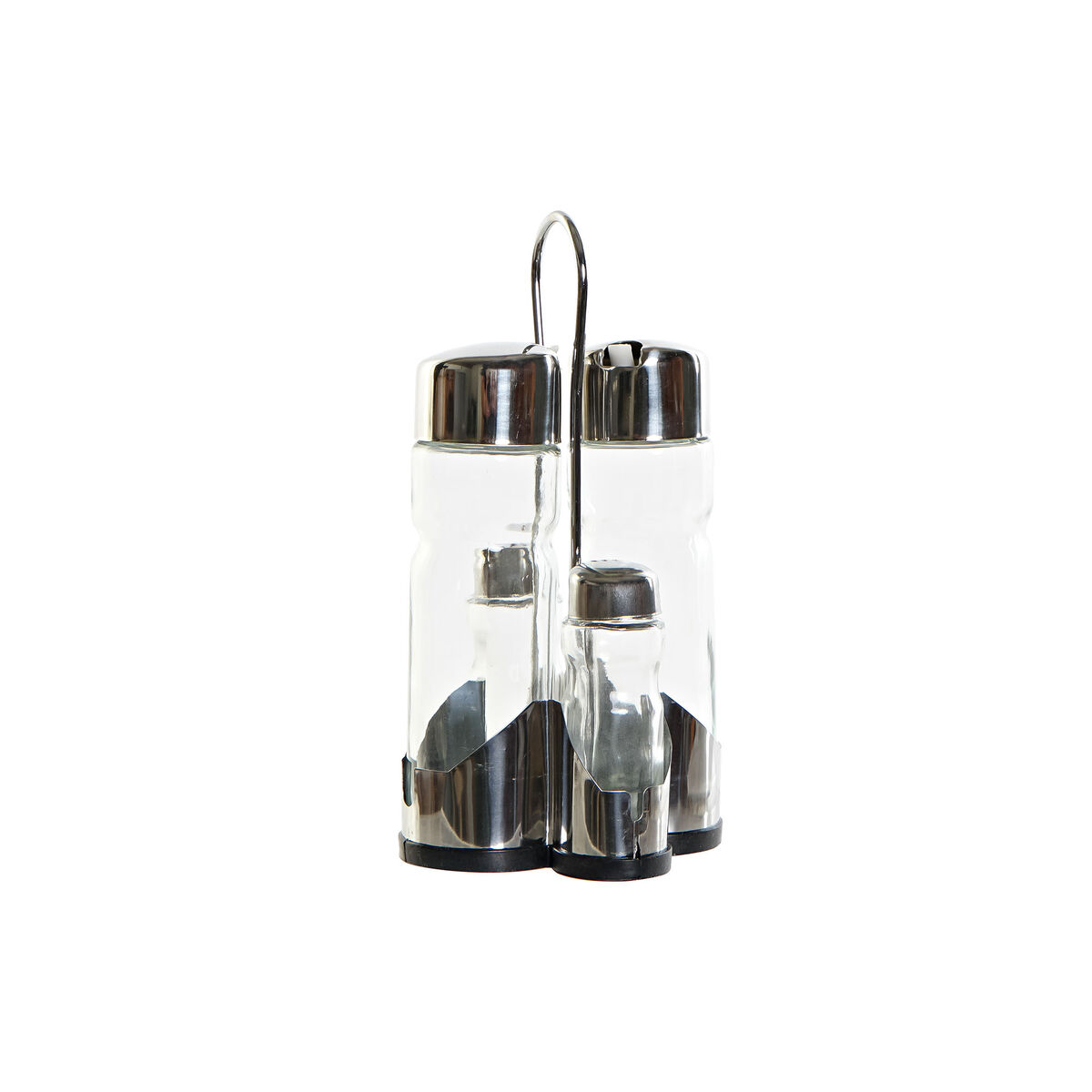 Kryddset DKD Home Decor Silvrig Rostfritt stål Glas