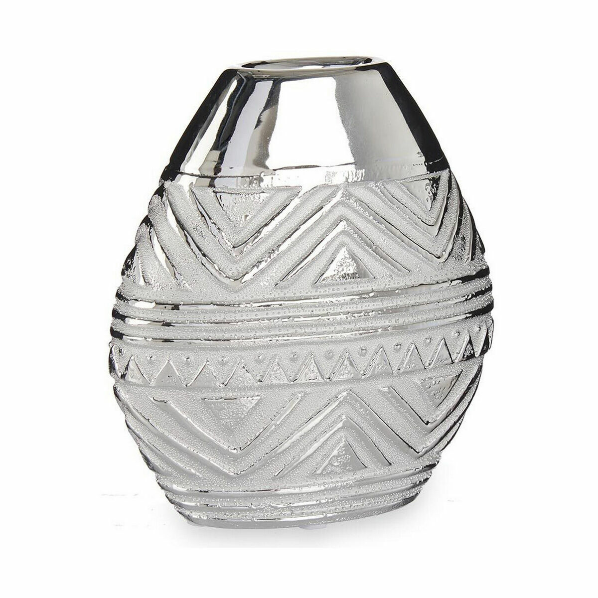Vas bredd Silvrig Keramik 8 x 19,5 x 17,5 cm (6 antal) - 2