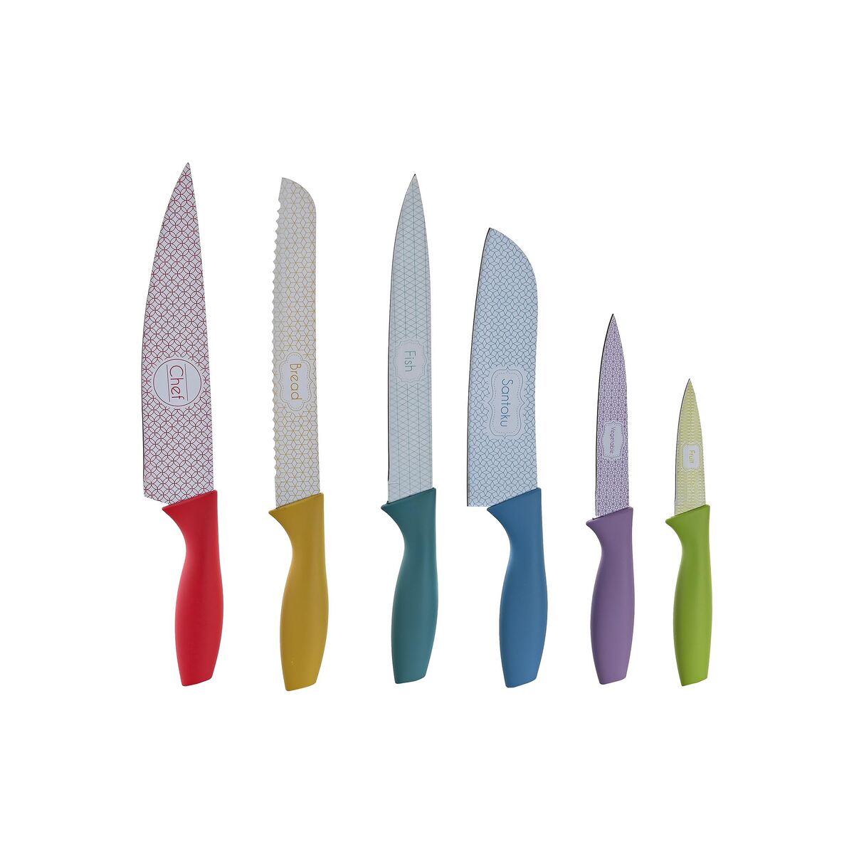 Knivset DKD Home Decor Rostfritt stål polypropen 3 x 1,5 x 20 cm (6 pcs)