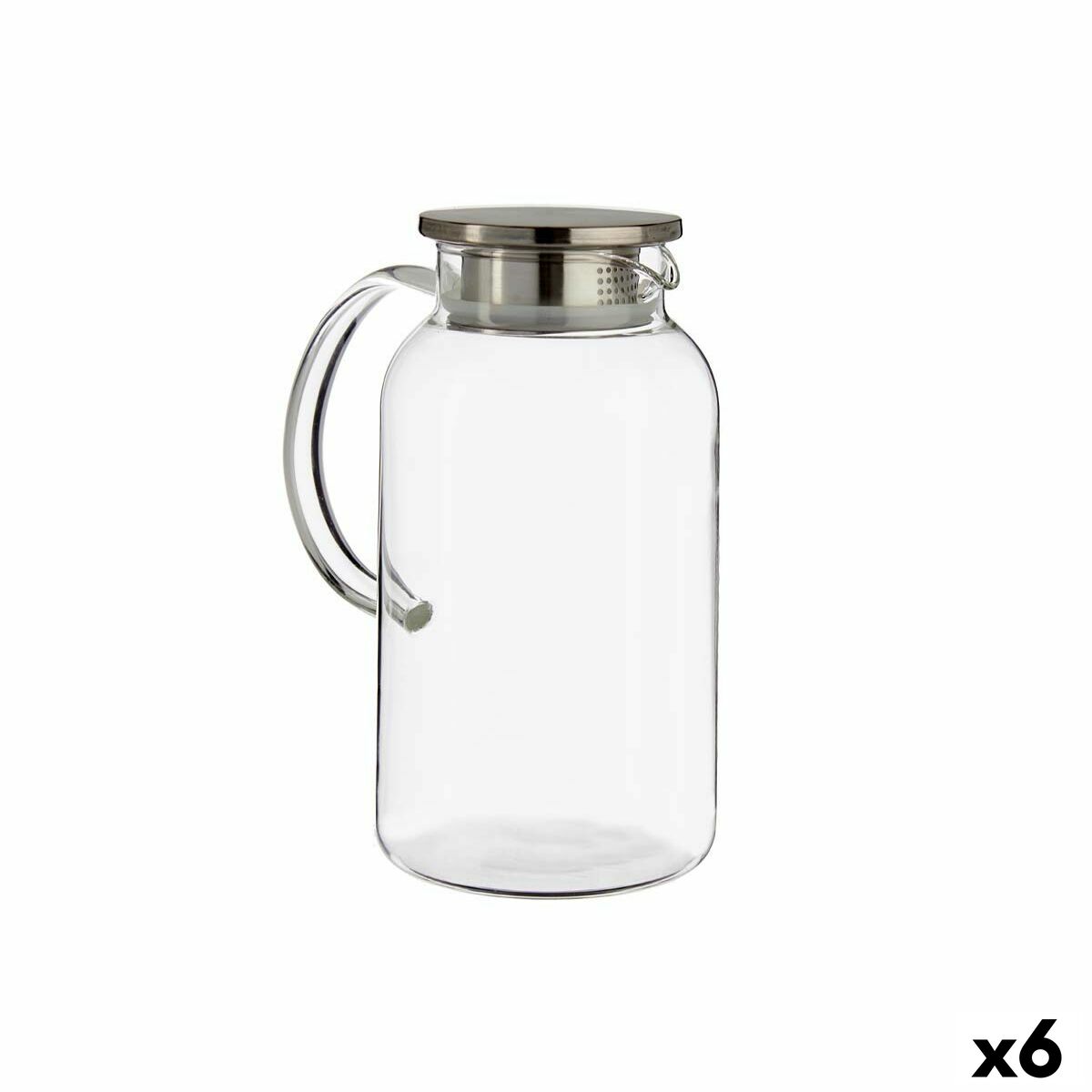 Krus med Skruvlock och Doserare Transparent Rostfritt stål 1,9 L (6 antal)