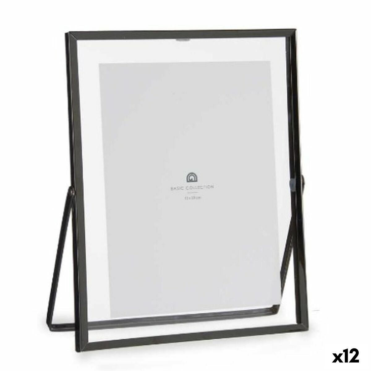 Fotoram Svart Metall Glas Plast 20,5 x 1 x 25,2 cm (12 antal)