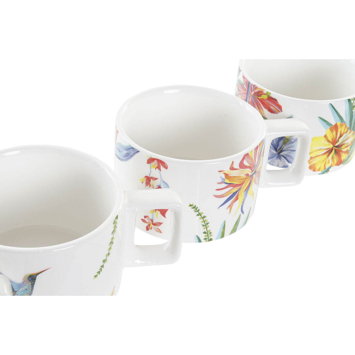 Set med kaffekoppar DKD Home Decor Multicolour Dolomite 4 Delar 260 ml - 3