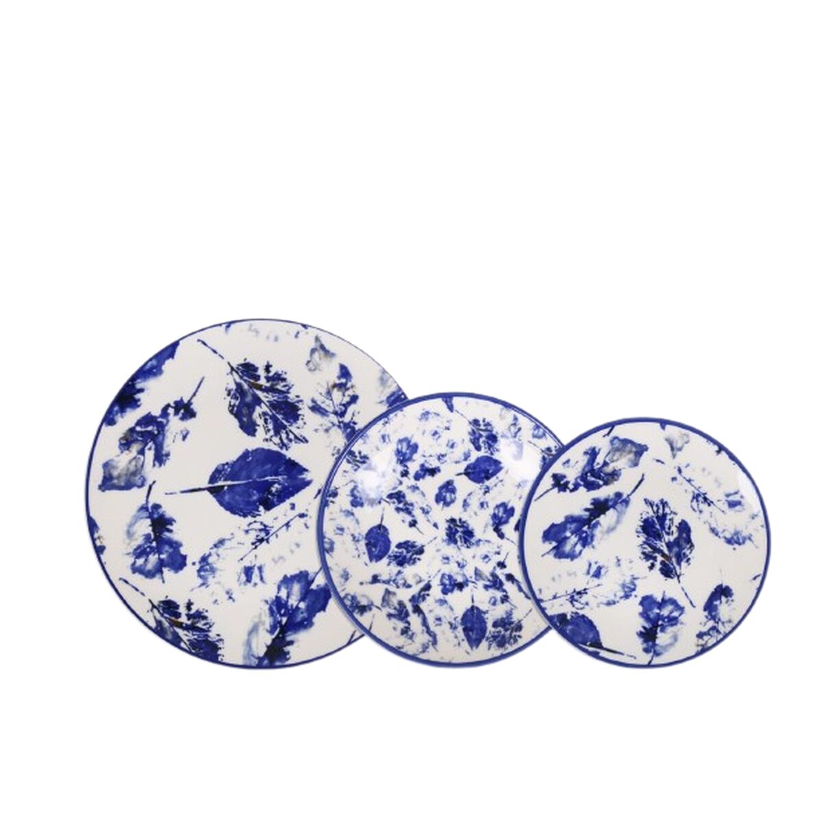 Matservis Santa Clara Blue Leaves 18 Delar Porslin