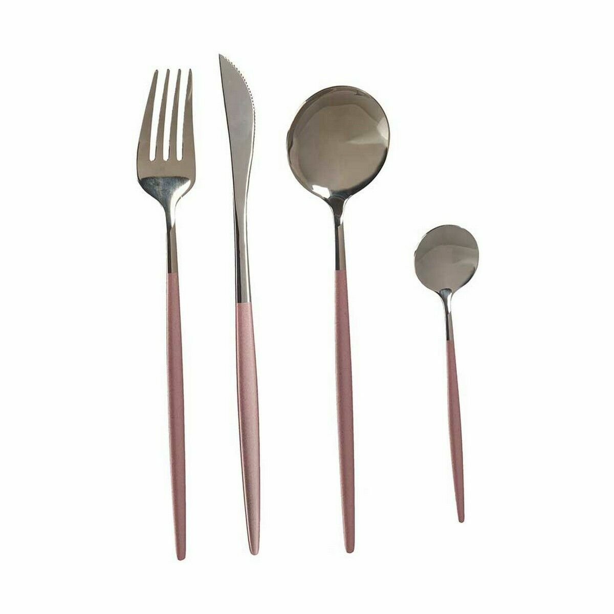 Bestickset Rosa Silvrig Rostfritt stål (12 antal) - 2