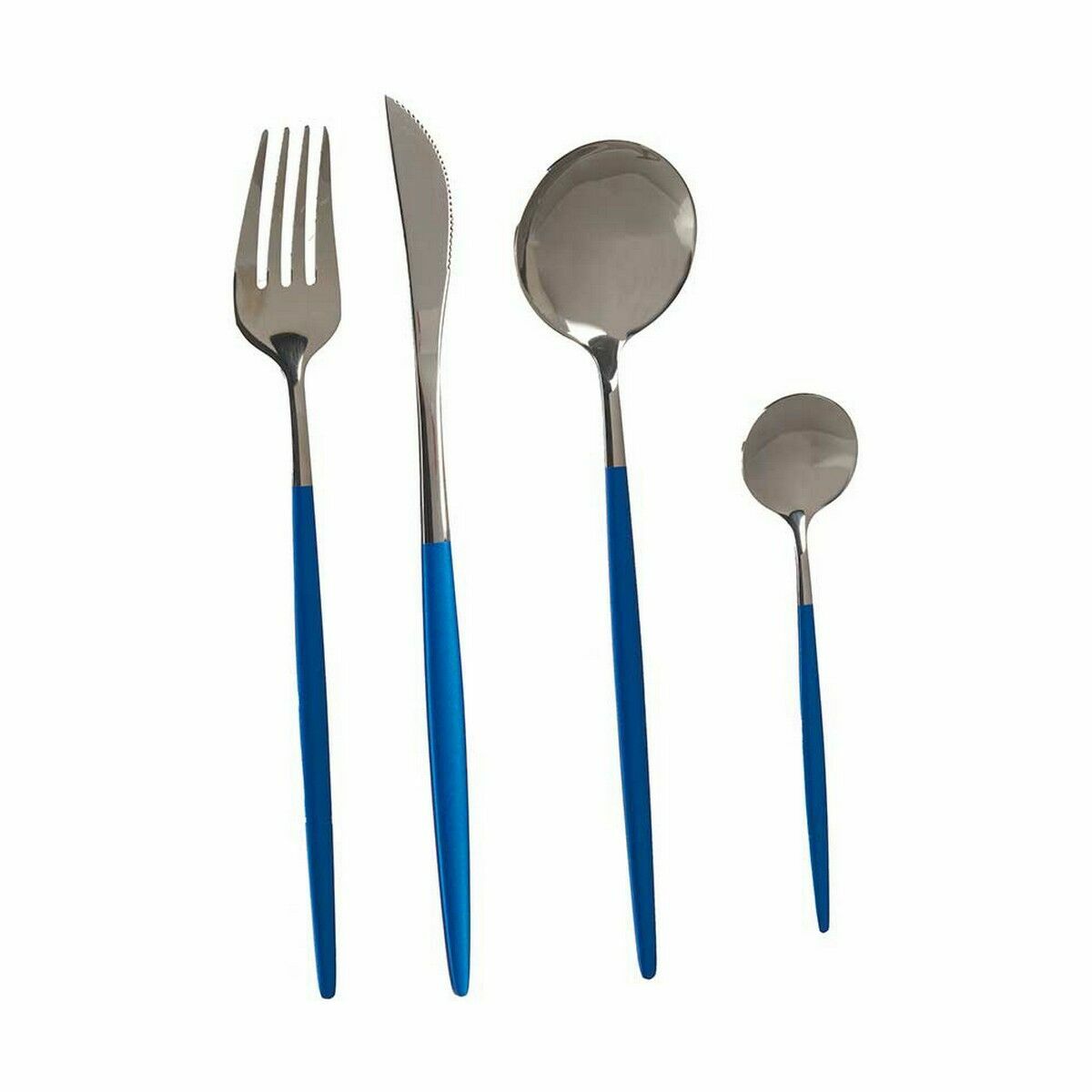 Bestickset Blå Silvrig Rostfritt stål (12 antal) - 2