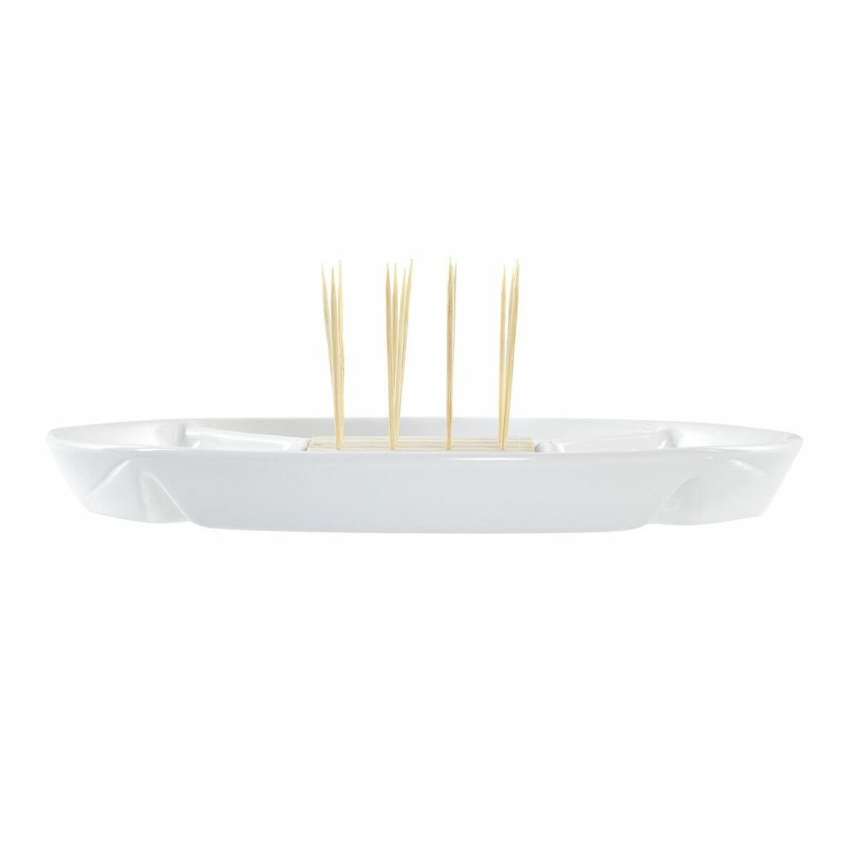 Snacksbricka DKD Home Decor Multicolour Naturell Bambu Stengods Tropiskt 23,5 x 23,5 x 7 cm - 2