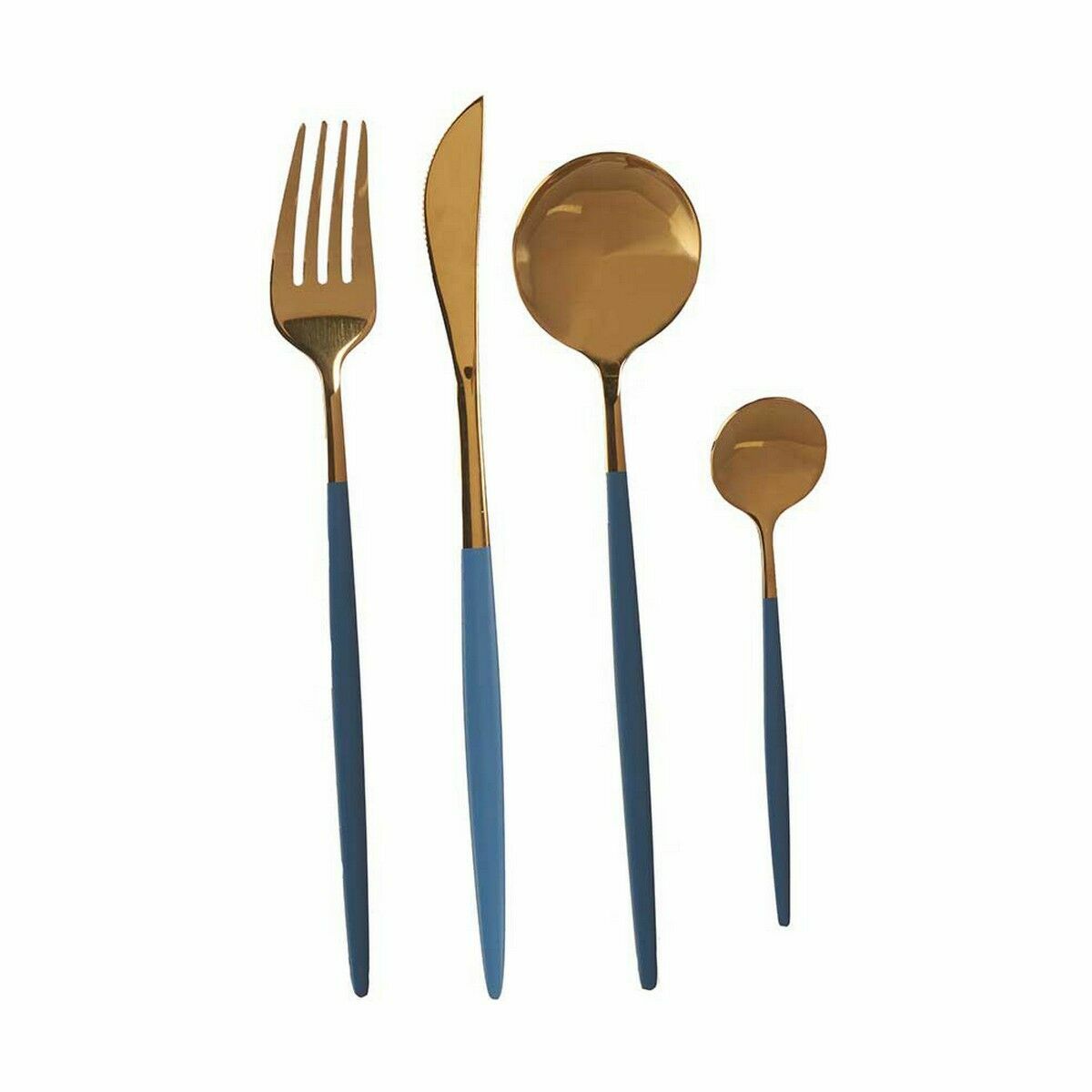 Bestickset Grå Gyllene Rostfritt stål (12 antal) - 2