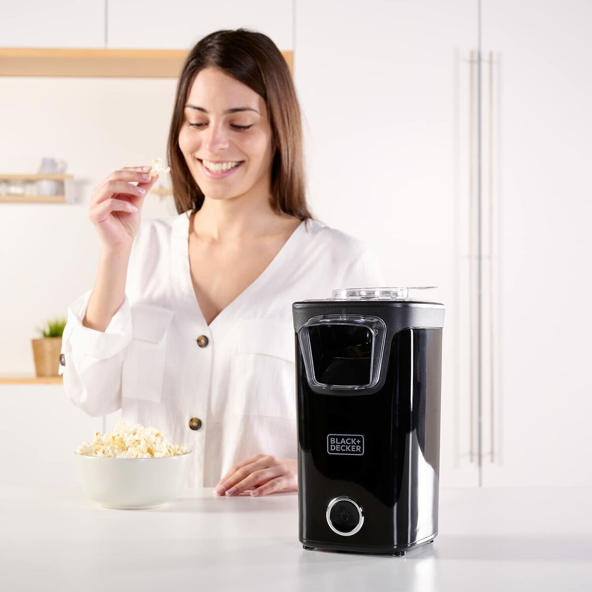 Popcornmaskin Black & Decker 1100 W Röd Svart - 2