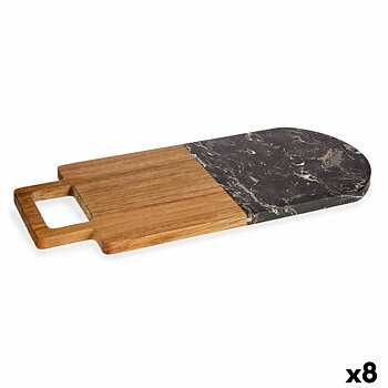 Skärbräda Svart Marmor Akaciaträ 18 x 1,5 x 38 cm (8 antal)