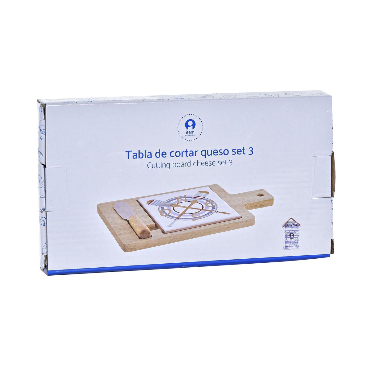 Ostbricka DKD Home Decor Bambu Stengods Rektangulär 3 Delar 21,5 x 11,8 x 1,5 cm - 2