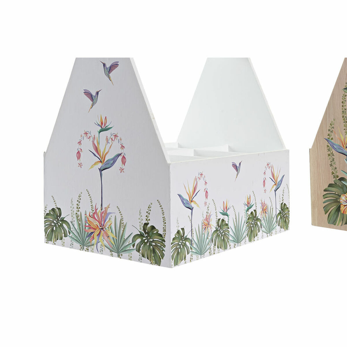 Flaskställ DKD Home Decor Multicolour Trä MDF 24 x 16,5 x 25 cm (2 antal) - 5