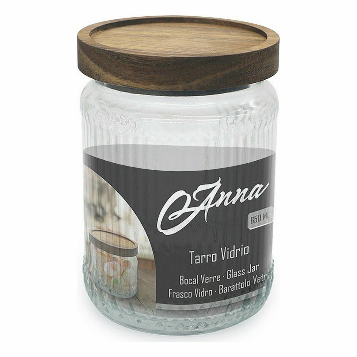 Burk Anna Trä Glas 650 ml 10 x 14 cm