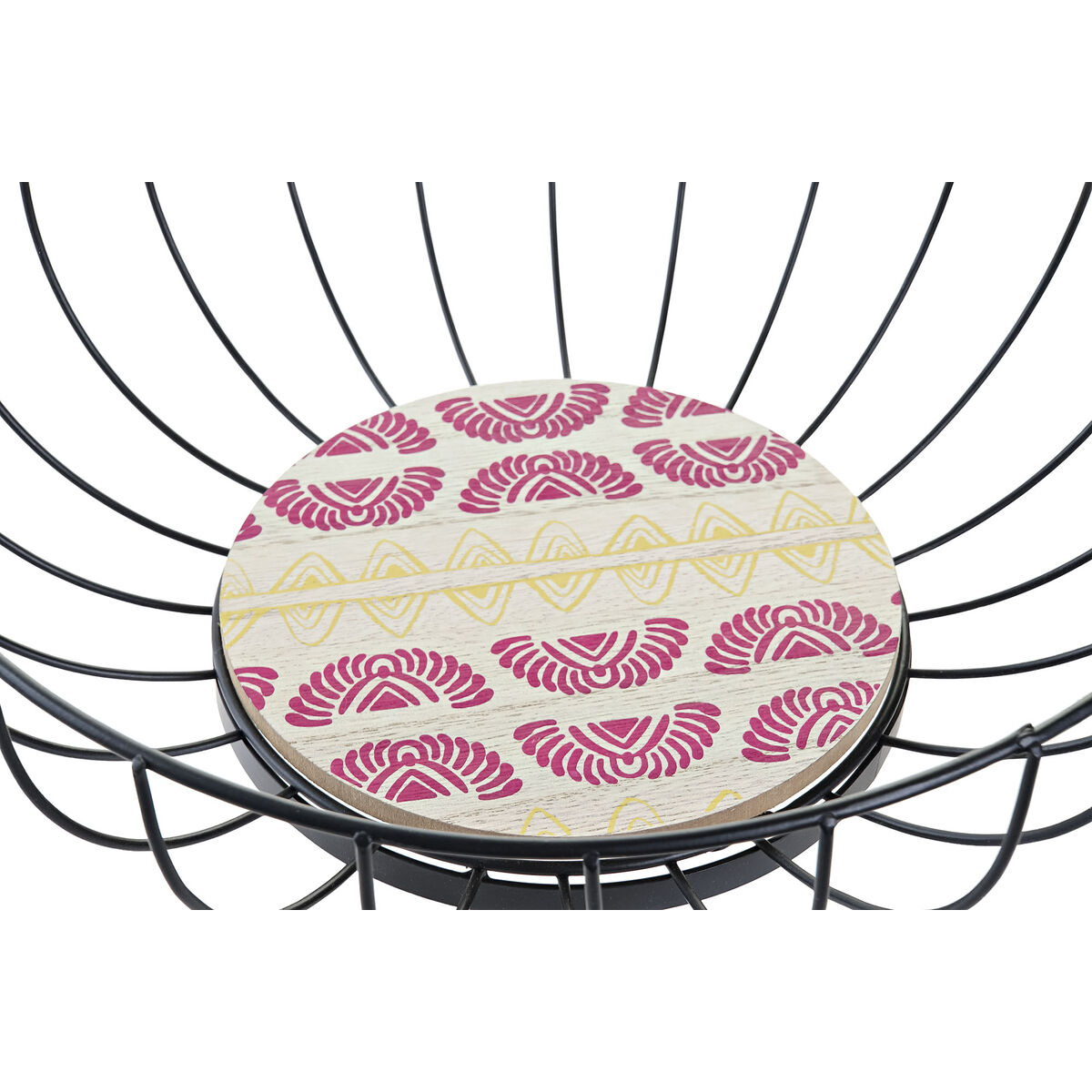 Fruktskål DKD Home Decor Blå Turkos Metall Trä MDF 28 x 28 x 11 cm (2 antal) - 3