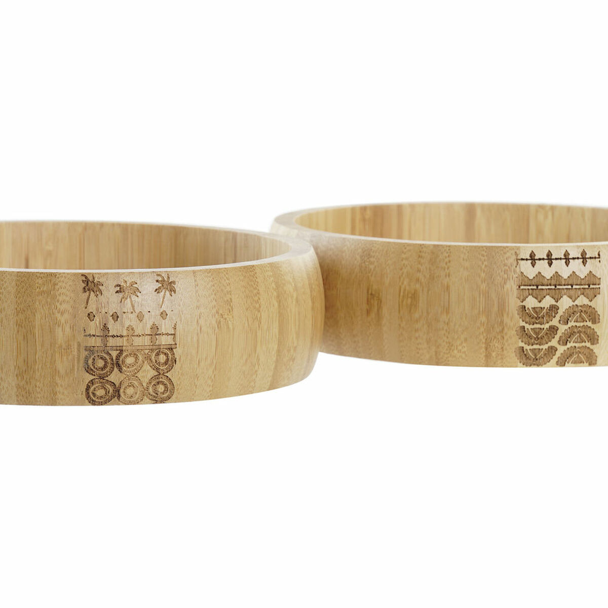 Salladsskål DKD Home Decor Naturell Bambu 20 x 20 x 5 cm - 6