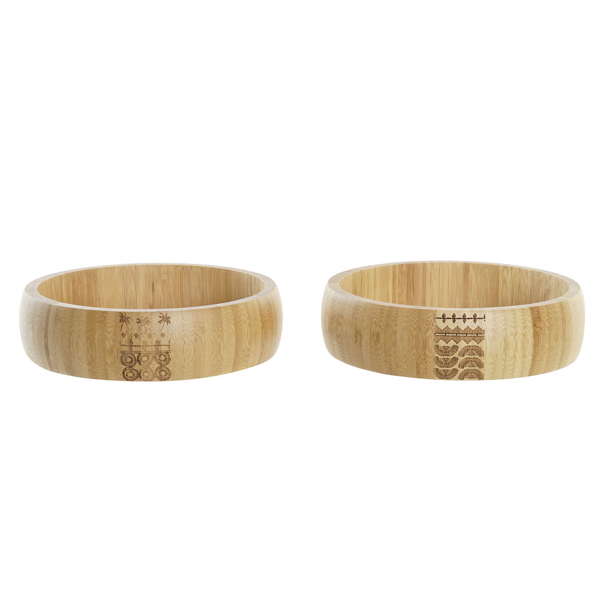 Salladsskål DKD Home Decor Naturell Bambu 20 x 20 x 5 cm - 4