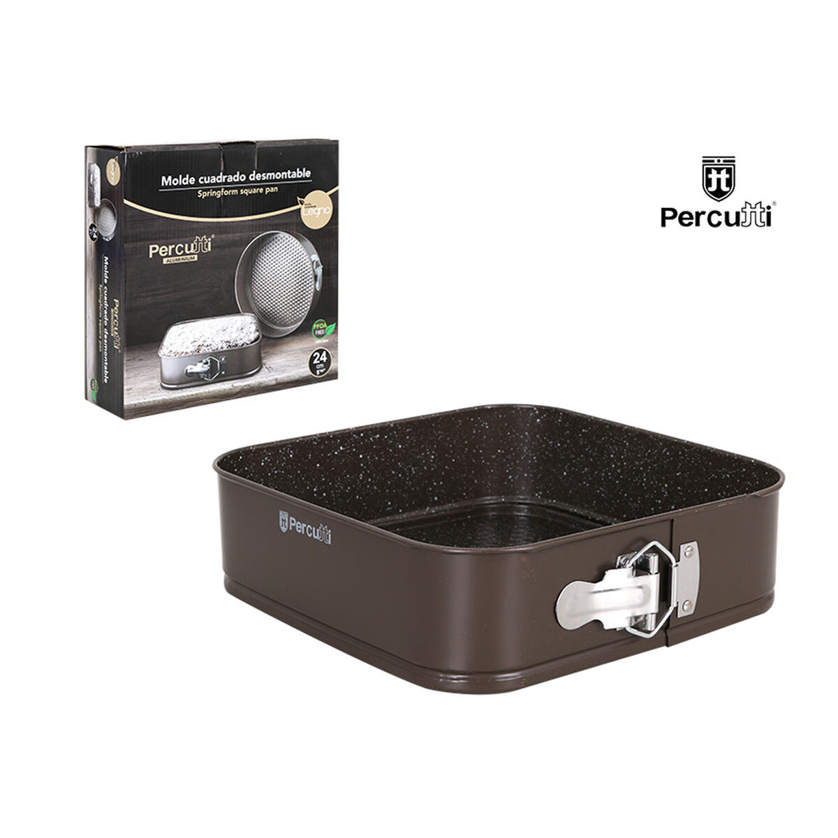 Avtagbar form Percutti Legno percutti Aluminium 25 x 25 x 8 cm - 2