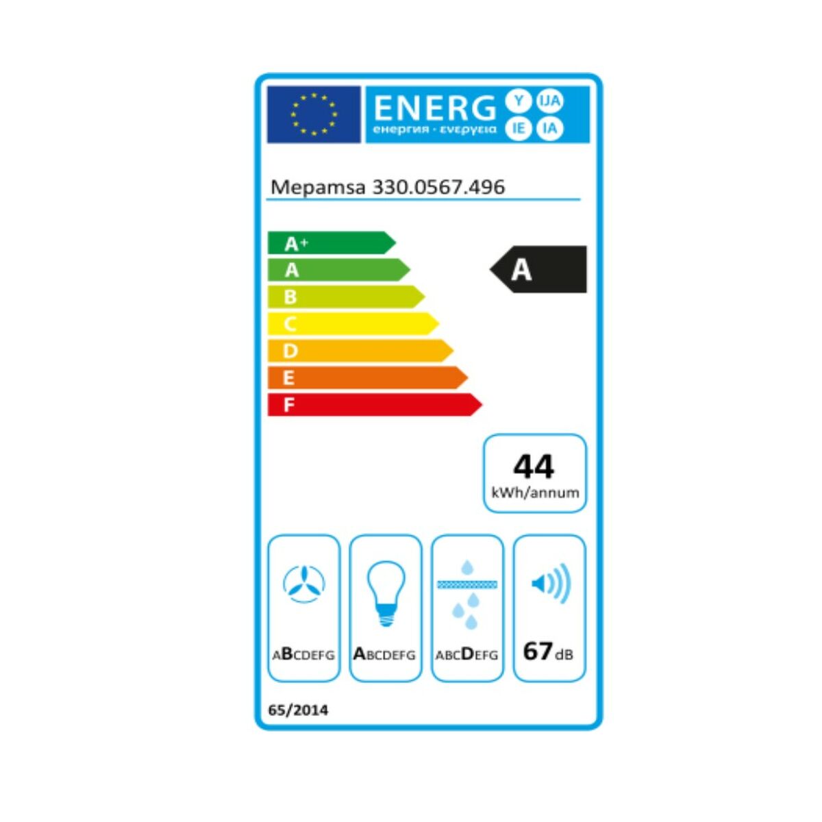 Konventionell fläkt Mepamsa CUADRO 90 Svart 90 cm 61 dB 580 m3/h - 2