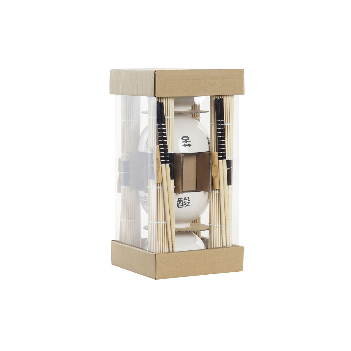 Sushiset DKD Home Decor Bambu Stengods Vit Orientalisk 14,5 x 14,5 x 31 cm (16 Delar) - 2