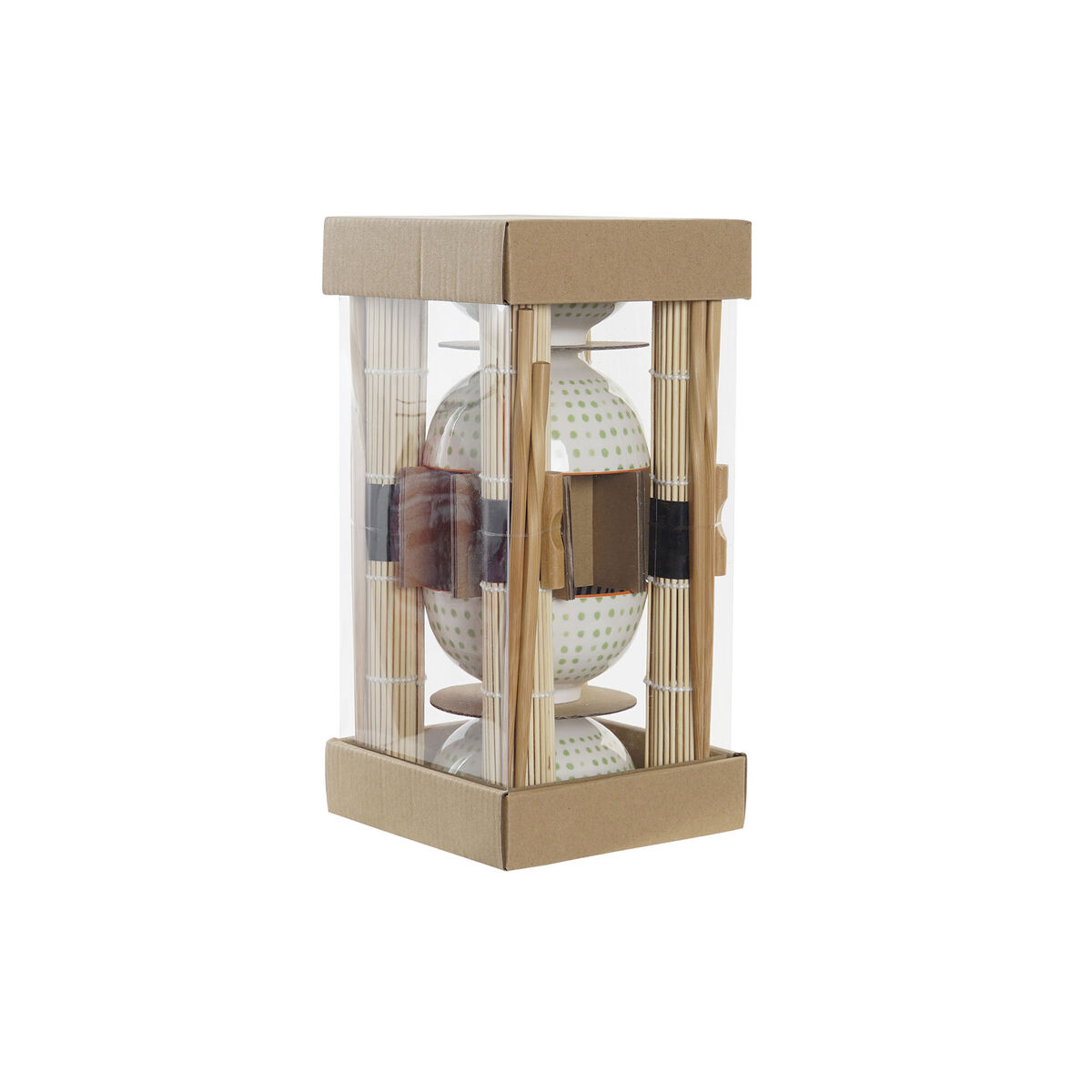 Sushiset DKD Home Decor 14,5 x 14,5 x 31 cm Blå Vit Stengods Orientalisk (16 Delar) - 2