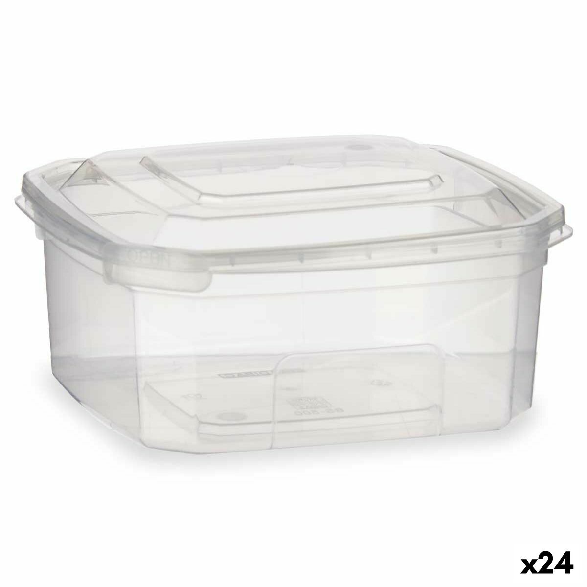 Rektangulär matlåda med lock Transparent polypropen 500 ml 12,3 x 6 x 13 cm (24 antal)