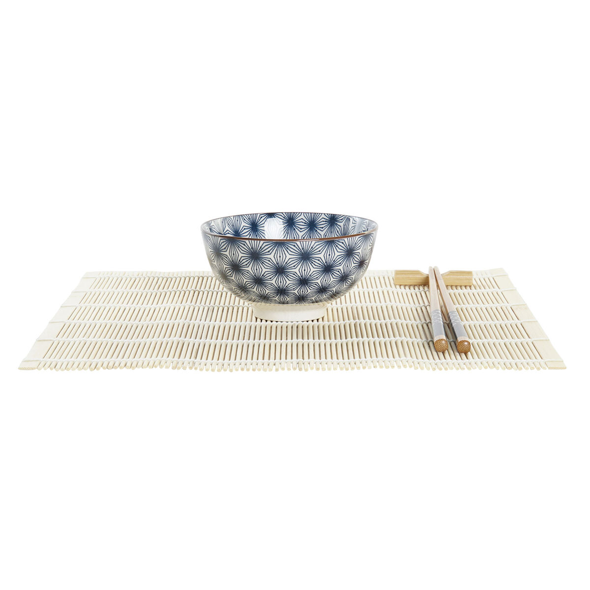 Sushiset DKD Home Decor 14,5 x 14,5 x 31 cm Blå Stengods Orientalisk (16 Delar) - 4