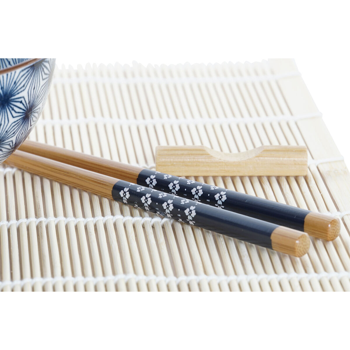 Sushiset DKD Home Decor 14,5 x 14,5 x 31 cm Blå Stengods Orientalisk (16 Delar) - 3