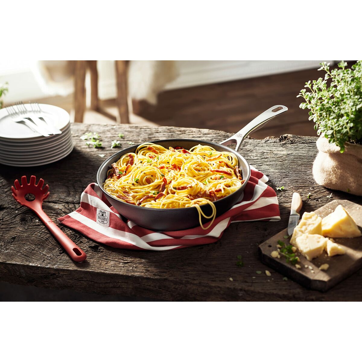 Stekpanna Ballarini Alba ALBG0L0.32U Grafit Rostfritt stål Ø 32 cm - 2