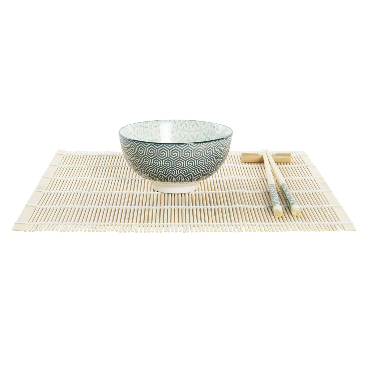 Sushiset DKD Home Decor 14,5 x 14,5 x 31 cm Grön Stengods Orientalisk (16 Delar) - 4
