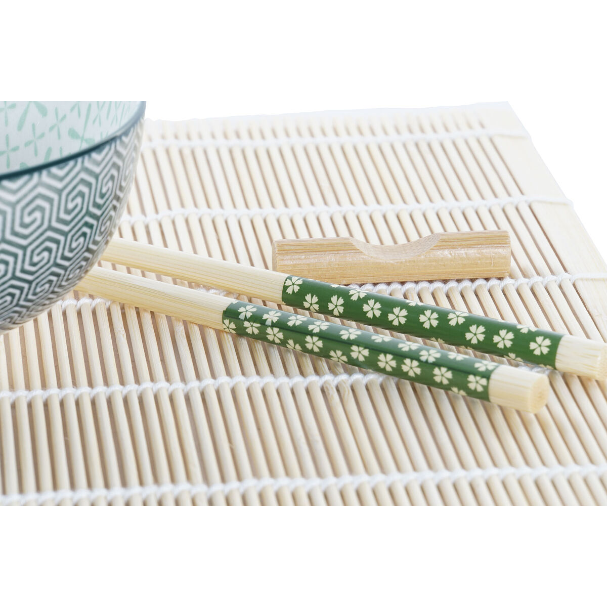 Sushiset DKD Home Decor 14,5 x 14,5 x 31 cm Grön Stengods Orientalisk (16 Delar) - 3