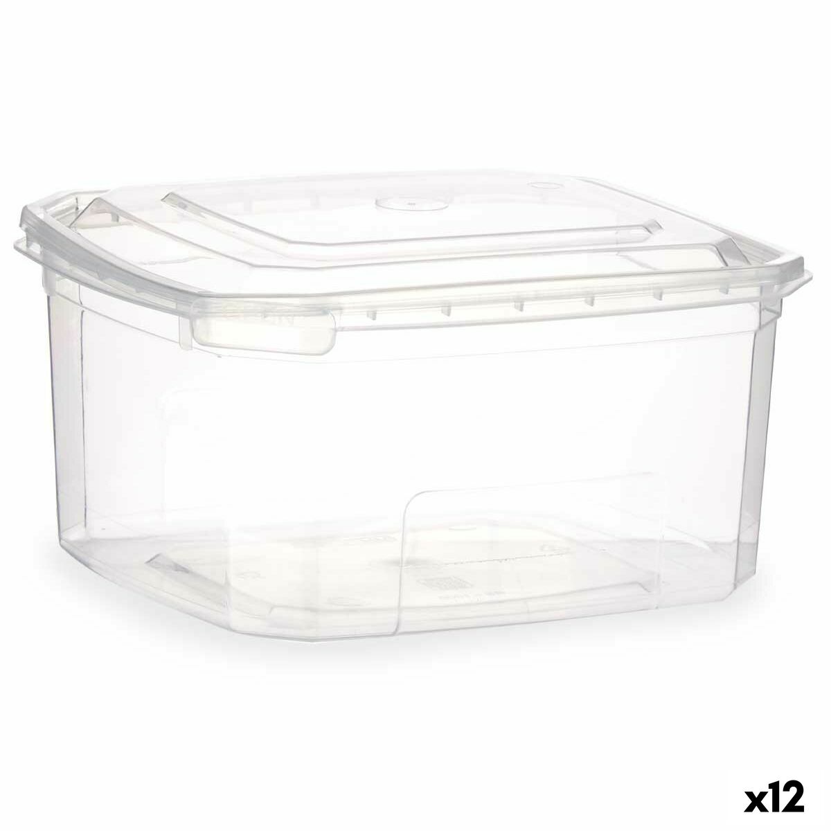 Rektangulär matlåda med lock Transparent polypropen 1 L 14,1 x 8 x 15,5 cm (12 antal)