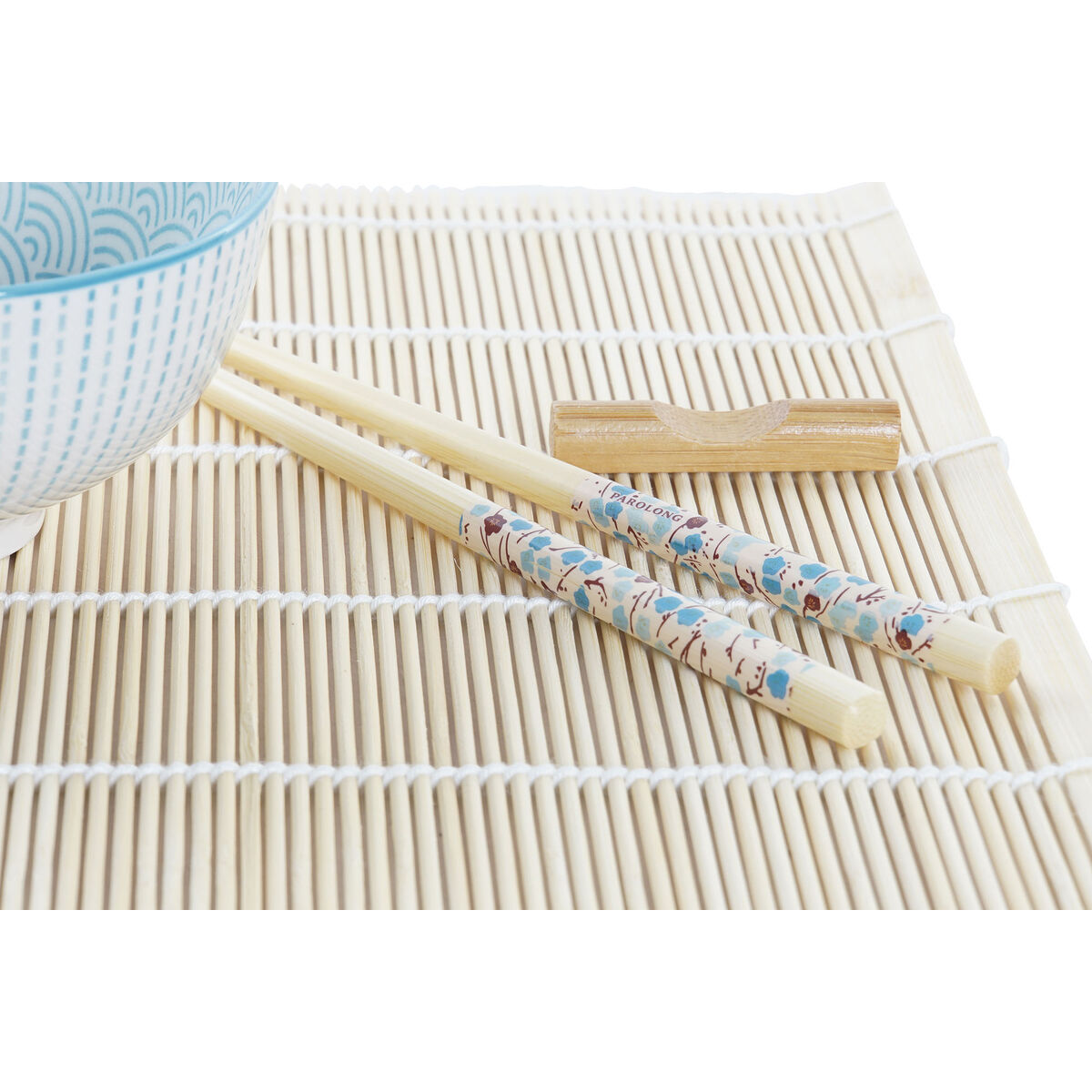 Sushiset DKD Home Decor 14,5 x 14,5 x 31 cm Blå Vit Stengods Orientalisk (16 Delar) - 3