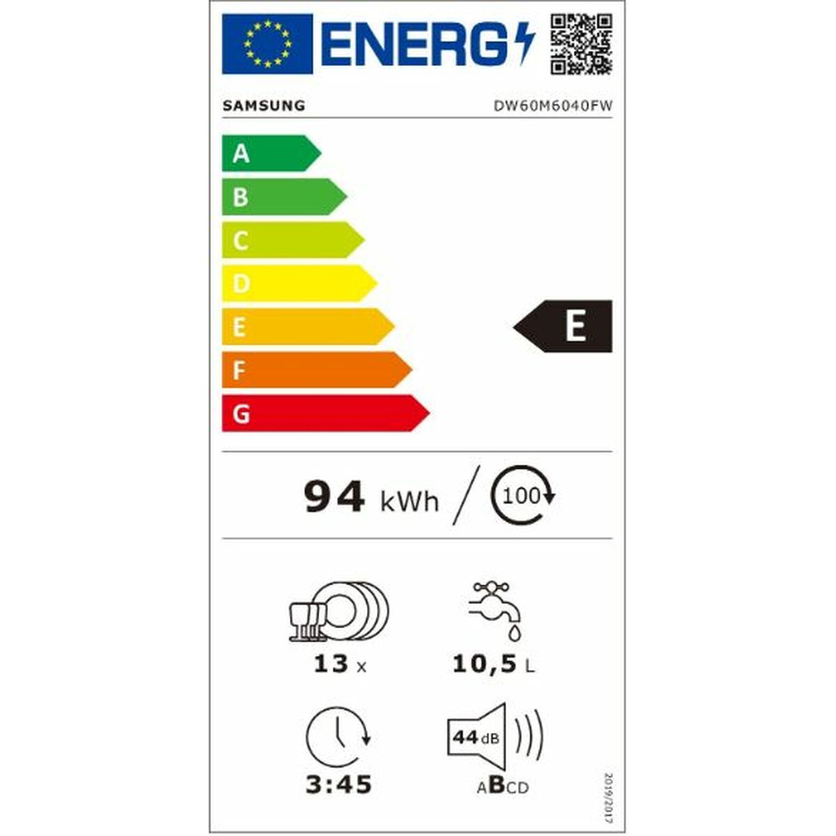 Diskmaskin Samsung DW60M6040FW EC 60 cm - 2