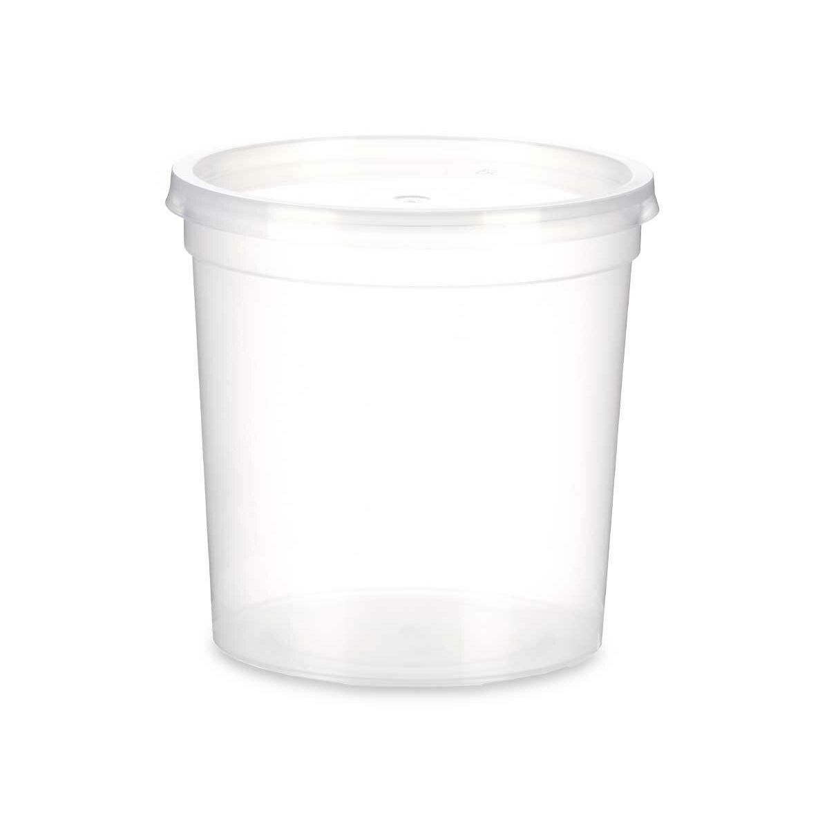 Rund matlåda med lock Transparent polypropen 1 L 12,5 x 12,5 x 12,5 cm (12 antal) - 2