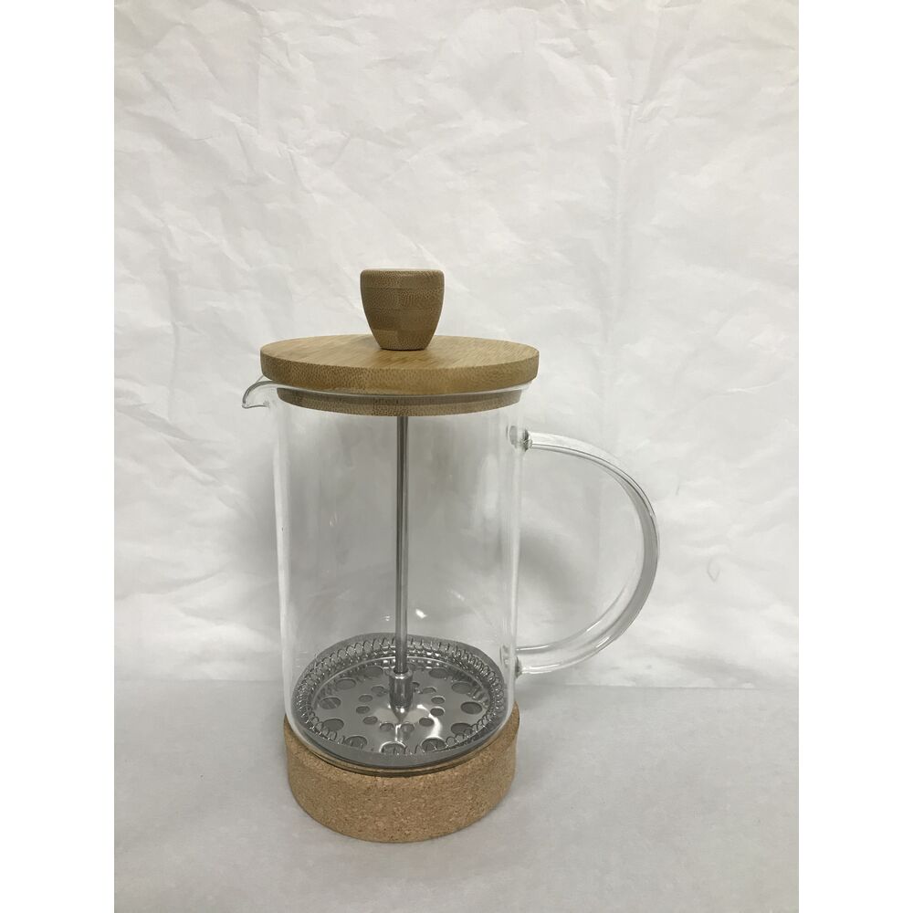 Kaffepress DKD Home Decor Transparent Naturell Bambu Borosilikatglas 600 ml 16 x 9 x 18,5 cm - 2
