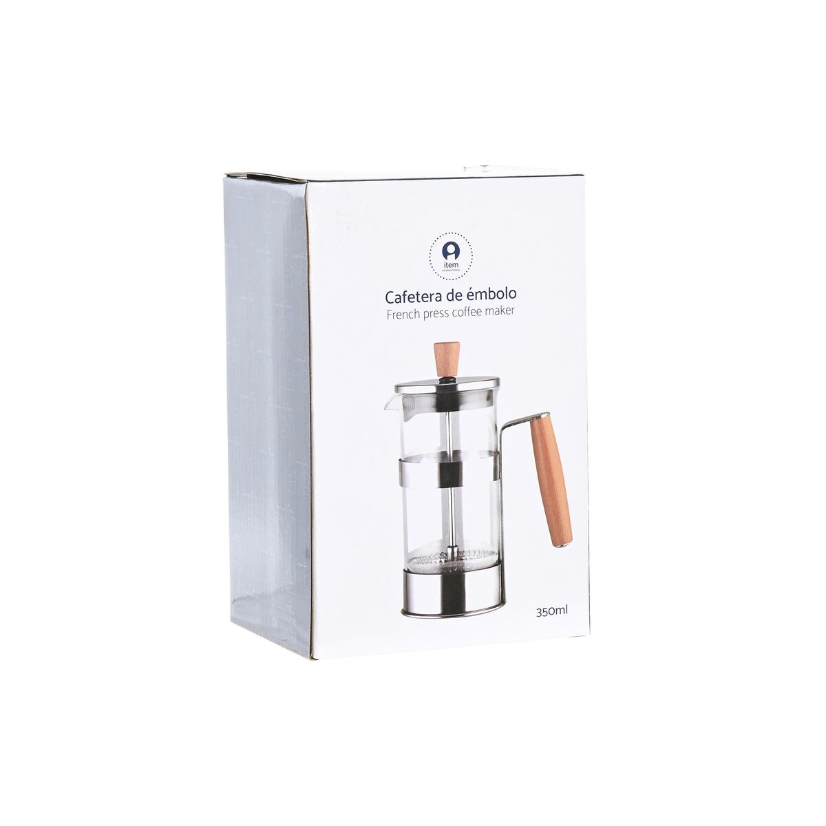 Kaffepress DKD Home Decor Silvrig Naturell Rostfritt stål Borosilikatglas 350 ml 16 x 9 x 18,5 cm - 6