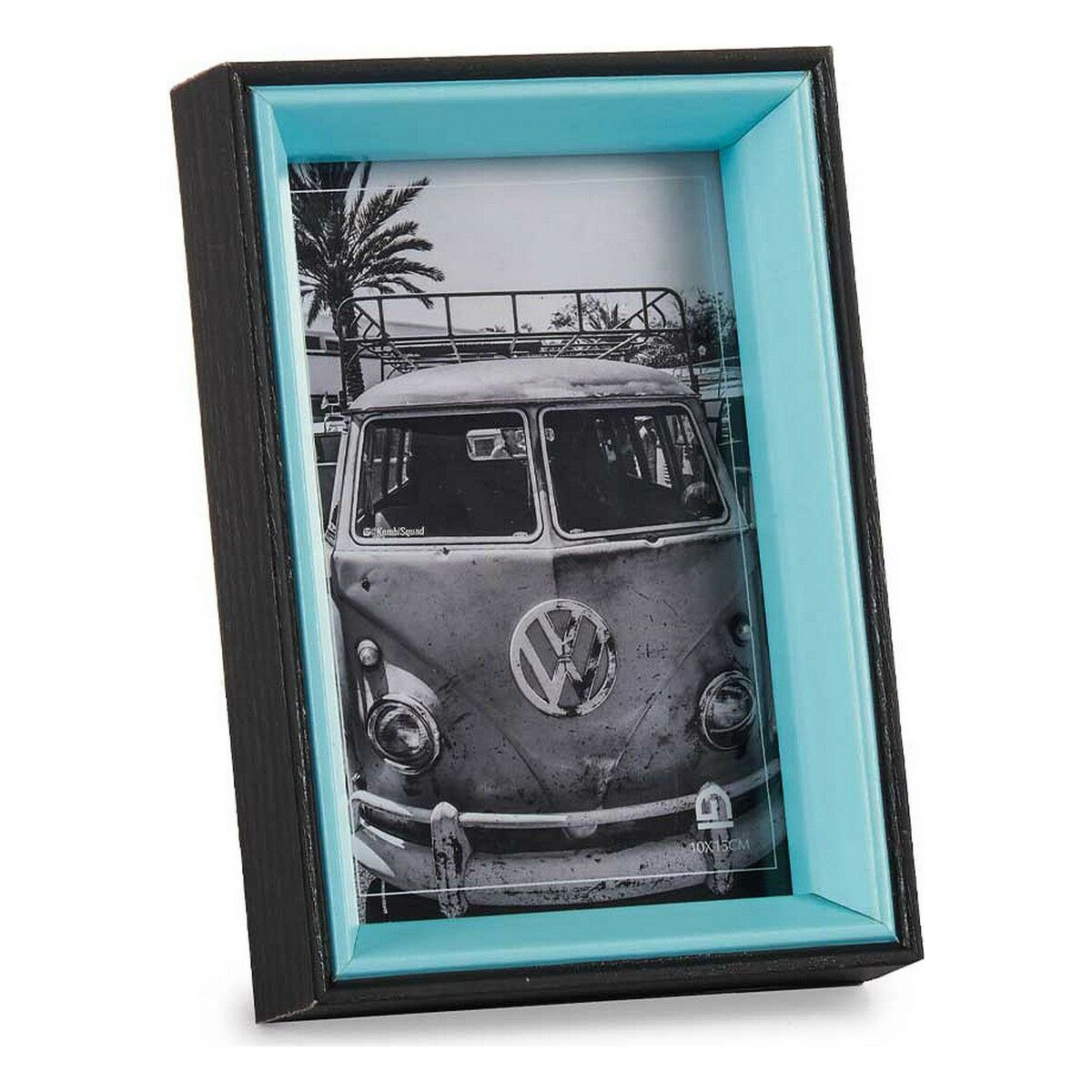 Fotoram 3 x 17 x 12 cm Glas Svart Blå Trä MDF (6 antal) - 2