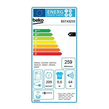 Kondensationstork BEKO B5T42243 8 KG Vit