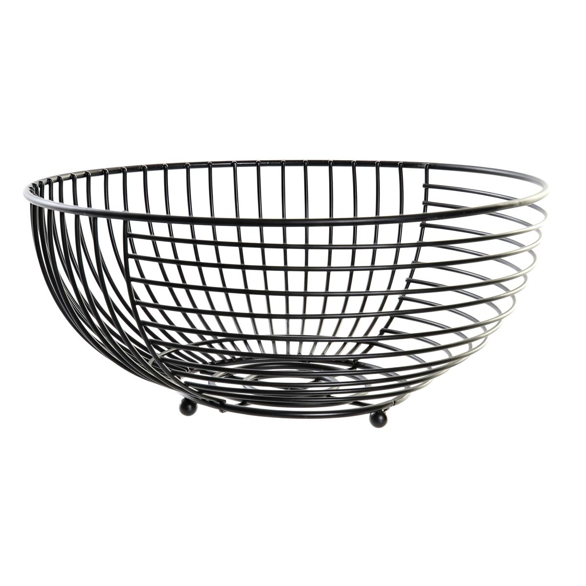 Fruktskål DKD Home Decor Svart Metall 28 x 28 x 12 cm - 4