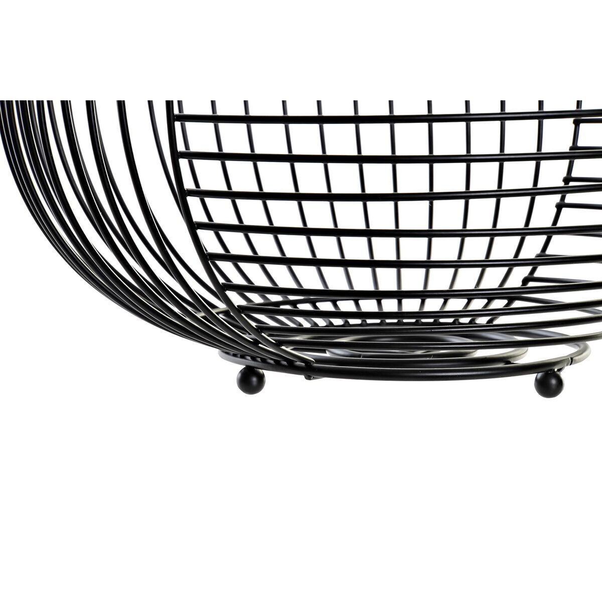 Fruktskål DKD Home Decor Svart Metall 28 x 28 x 12 cm - 6
